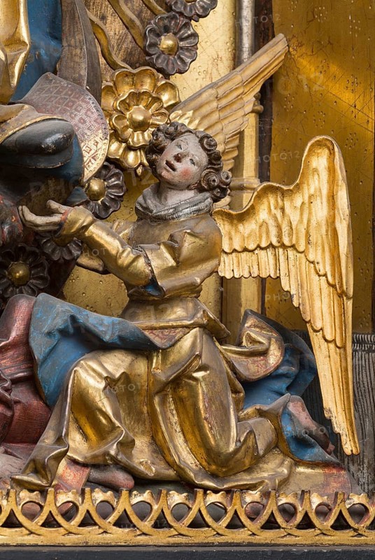 Altar of the Virgin Mary (rosary altar) from the Heilig-Geist-Hospital, Lübeck or Hildesheim around 1525, Angel, St., Saint, Saint