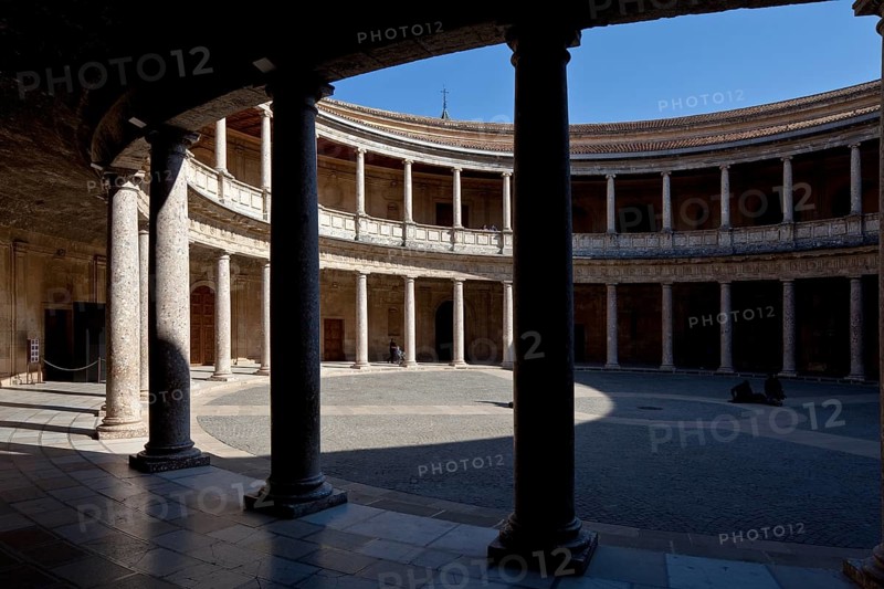 Palace of Charles V, begun in 1526, inner courtyard