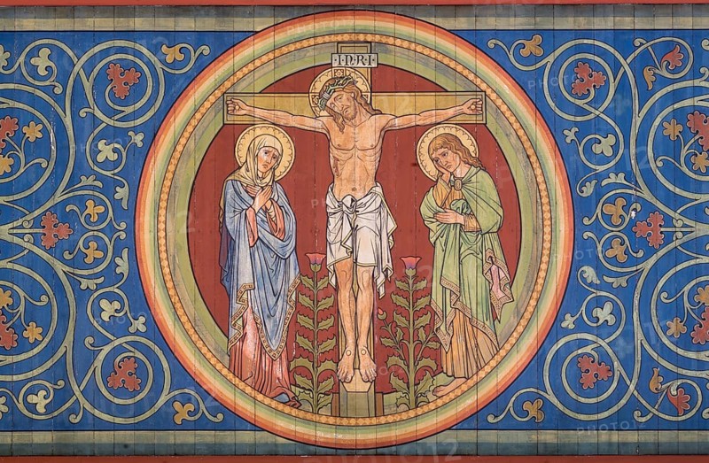 Built in 1893, ceiling paintings by Adolf Quensen, St., Sankt, Saint