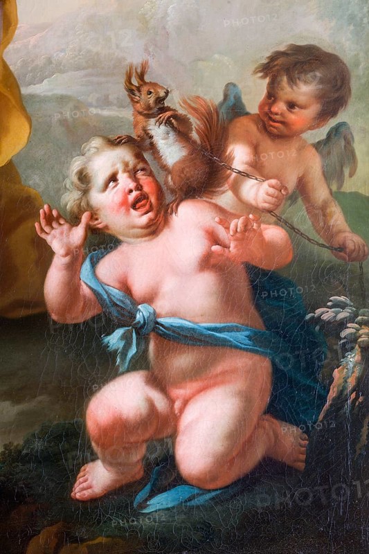 Wall painting by Stefano Torelli: Allegorical figures of the virtues of the councillors