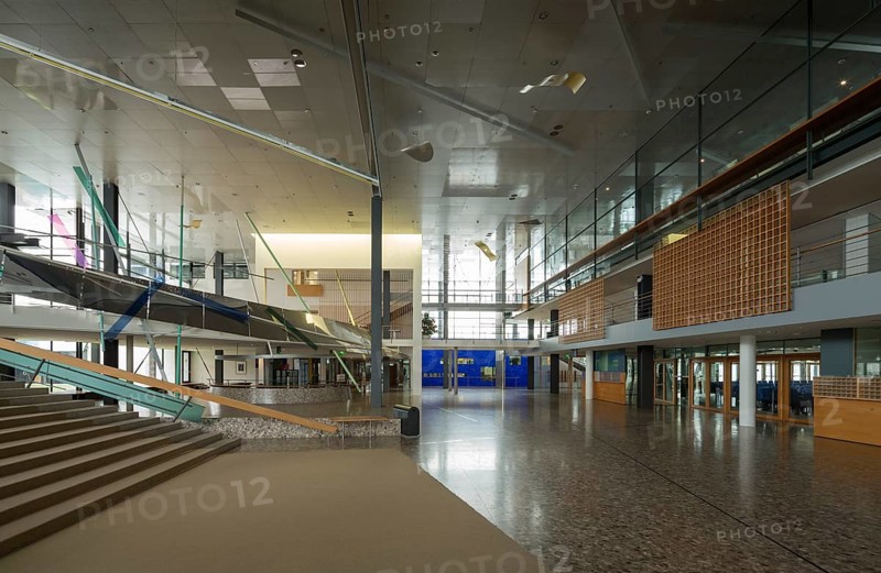 Bonn, government district (federal district, parliament district), Bundeshaus, former plenary hall, built by Günter Behnisch until 1992, today part of the World Conference Centre Bonn, foyer