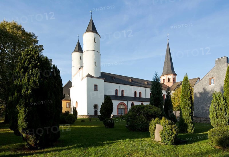 Monastery church from south-west, St., Sankt, Saint