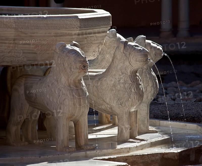 Nasrid Palace Courtyard of the Lions (Patio de los Leones), Fountain of the Lions (Fuente de los Leones)