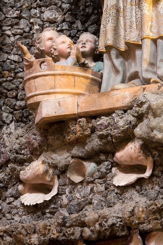 Pilgrimage church of St Nicholas, putti on the St Nicholas figure in the choir, St, Saint, Saint