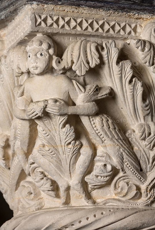 Brauweiler near Pulheim, abbey church of St Nicholas, Benedictine chapel, 11th-12th century capital