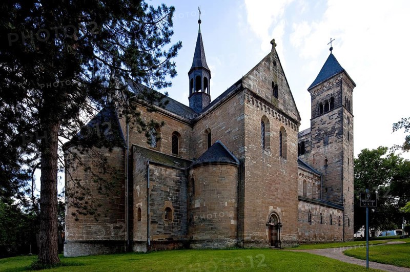 View from north-east, reconstruction of nave and towers 1855-66 by Ferdinand von Quast, St., Sankt, Saint