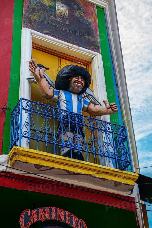 Diego Maradona, El Caminito, La Boca, Buenos Aires, Argentina, South America