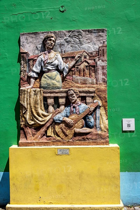 La Cancion monument by Julio Cesar Vergottini, La Boca, Buenos Aires, Argentina, South America
