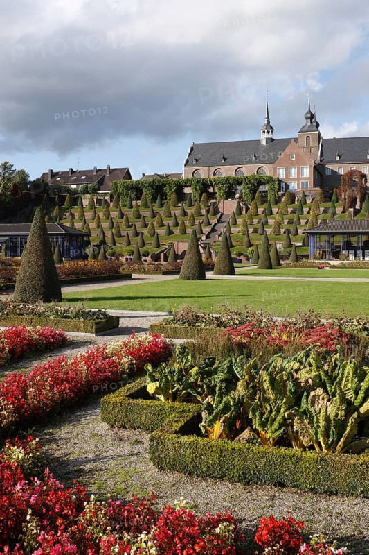 Terraced garden, view of the terraces and the monastery from the south-west