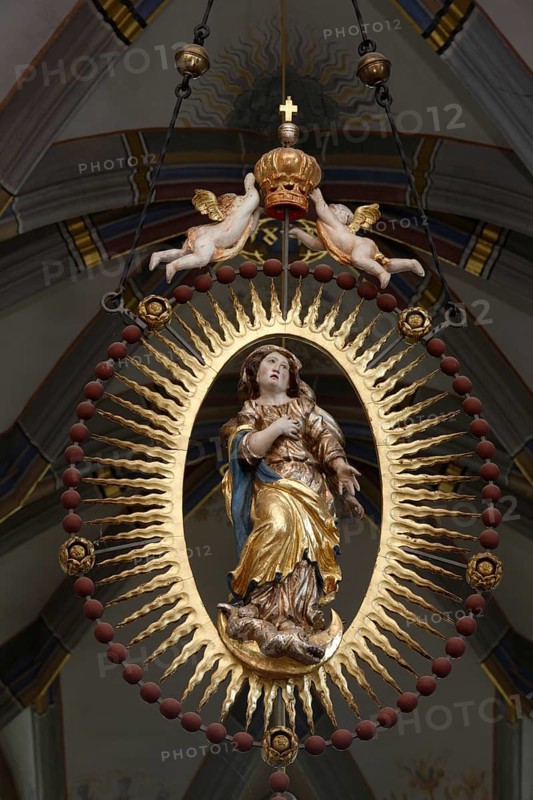 Madonna in the rosary, double Madonna, front with child, St., Saint, Saint