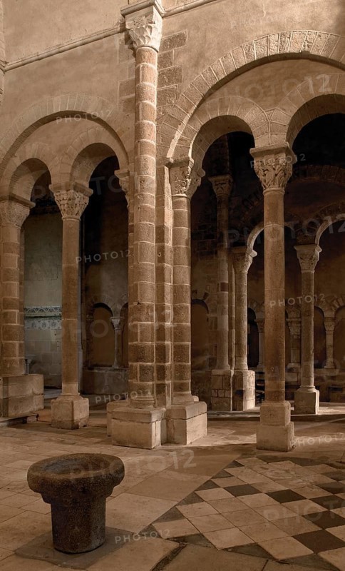 Baptismal font and south choir arcades, St., Sankt, Saint