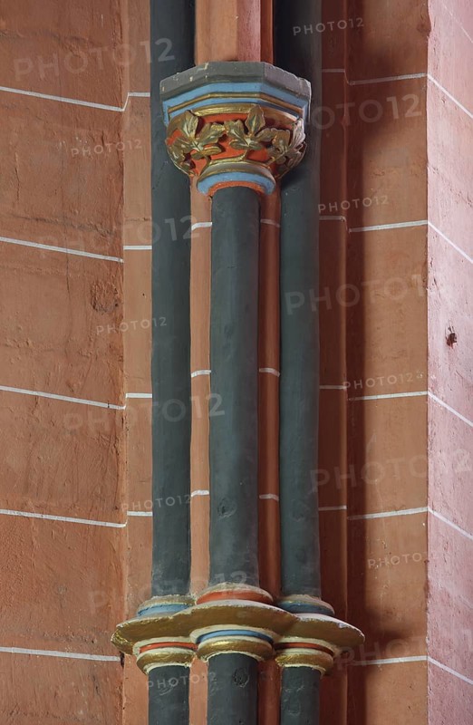 Choir apse, Romanesque semi-columns and capitals Church of St., Church of St., St., St., Saint