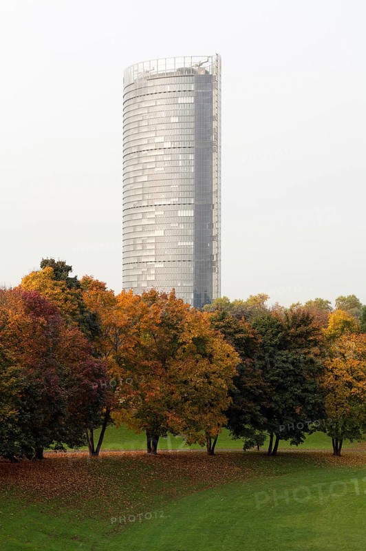 Rheinauenpark, Posttower, built 2000-2002 by Murphy/Jahn