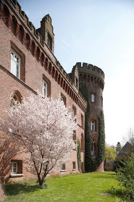 Moyland, castle park in spring