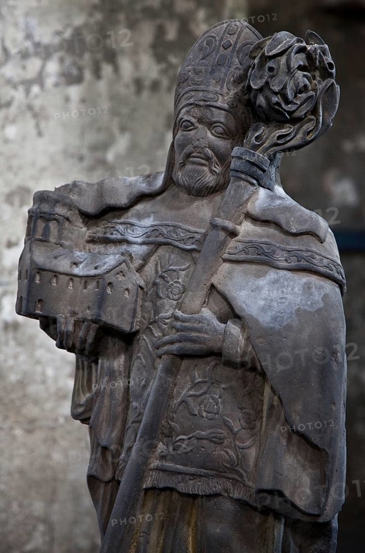 Donor figure of St Burchard around 1800, St, Saint, Saint