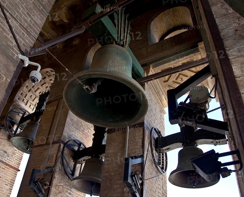 Seville, Cathedral. Bell tower GIRALDA carillon detail Seville, St., Saint, Saint