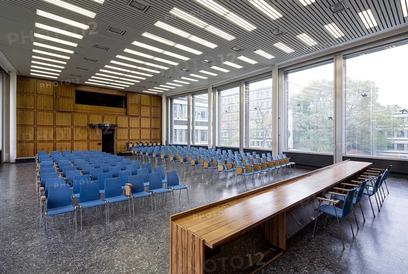 Allianzbauten am Tulpenfeld, built 1964-1969 by Hanns Dustmann, Press Centre of the German Bundestag, Hall of the Federal Press Conference