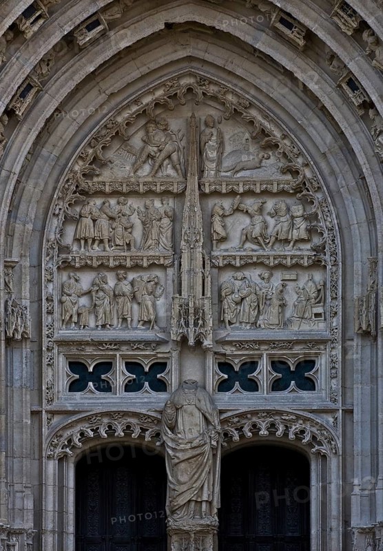 Bourges, Cathedral. Northern west portal, St., Saint, Saint