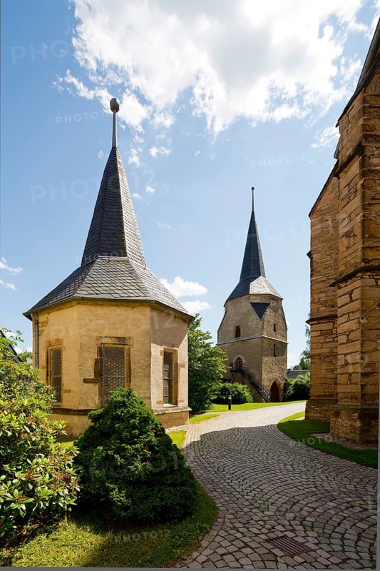Cemetery chapel, Tor tor and church from the east, St, Saint, Saint
