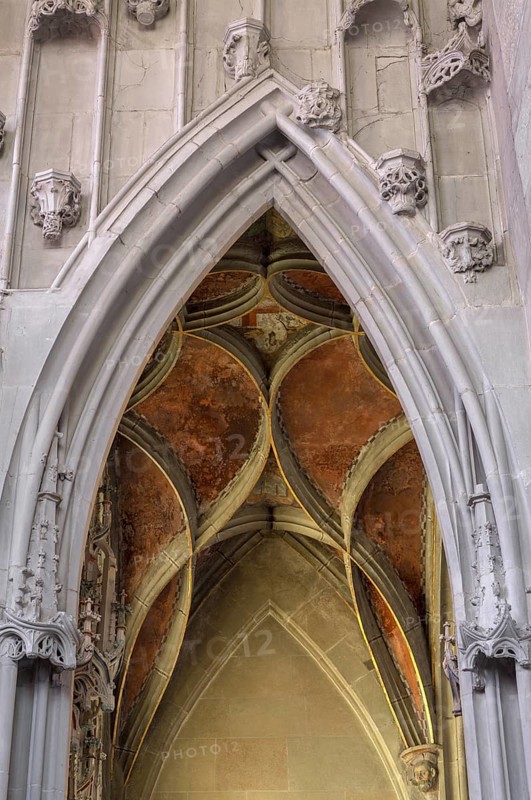 Constance, cathedral, chapels in the north aisle, view from the Welser Chapel into the vault of the neighbouring chapel