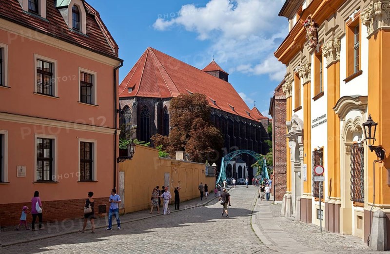 View from north-east, centre cathedral bridge 1888-90, on the right former orphanage 1702-15, St., Sankt, Saint