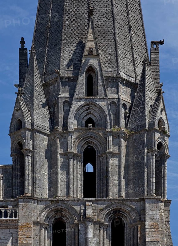 1195-1260 Main construction period, southern west tower, upper storeys from the west, St., Sankt, Saint