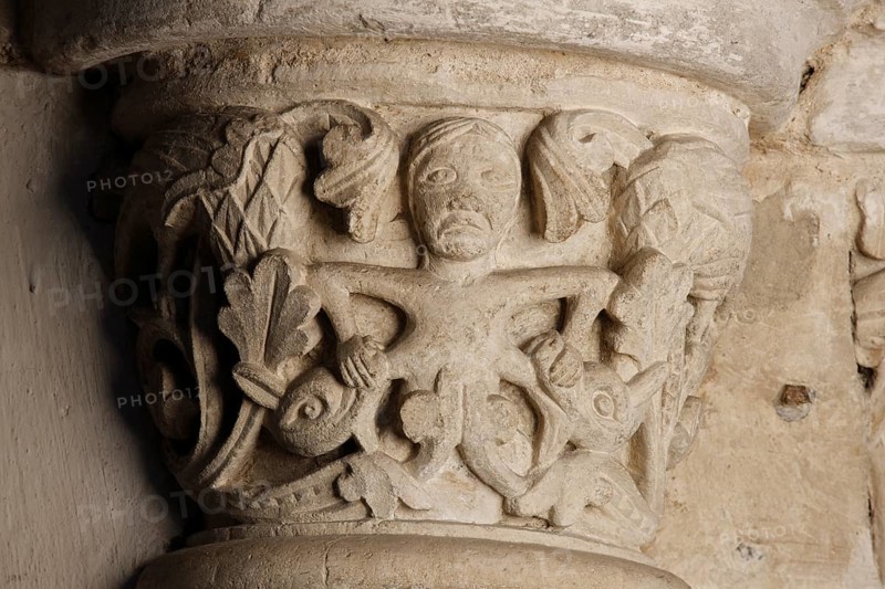 Lion portal in the sacristy, capital, St., Sankt, Saint