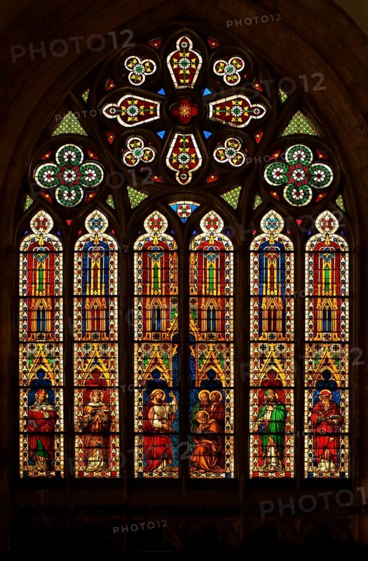 West window in the south transept, St., Sankt, Saint