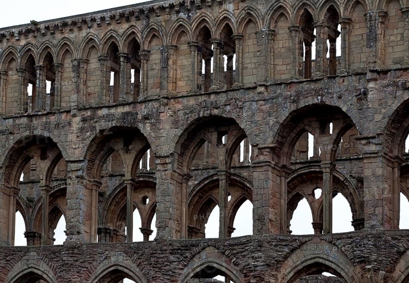 Longhouse south wall from the south, St., Sankt, Saint