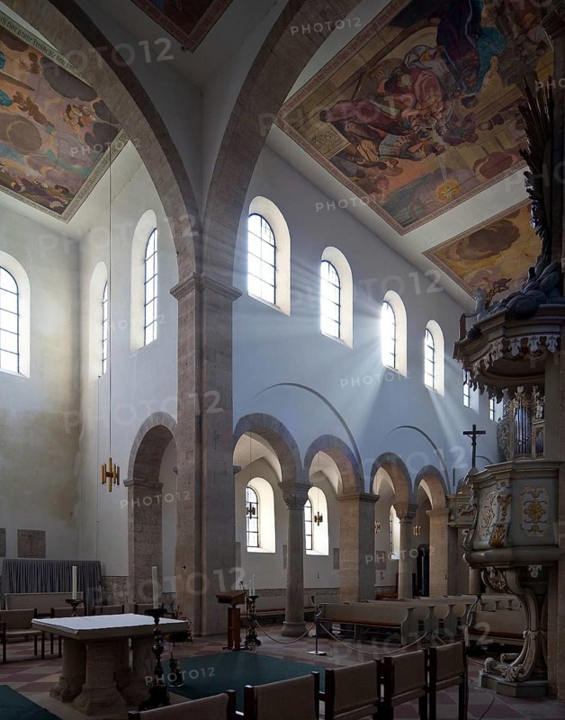 Huysburg near Halberstadt, Benedictine monastery church, view from the crossing to the southwest, St., Sankt, Saint