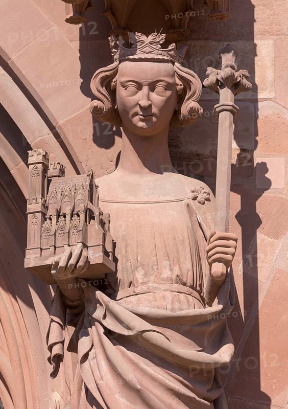 Basel, Cathedral (Basel Minster), west façade, Emperor Henry II, around 1280/1285
