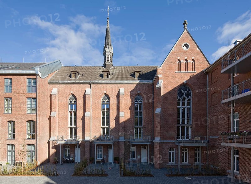 Former monastery church after conversion into a residential building, view from the south, St., Sankt, Saint