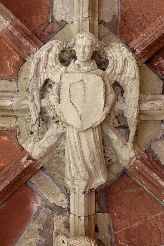 North wing of the cloister, angel as keystone in the vault, St., Sankt, Saint