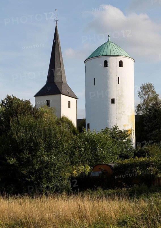 In front of witch tower from north-west, St., Sankt, Saint