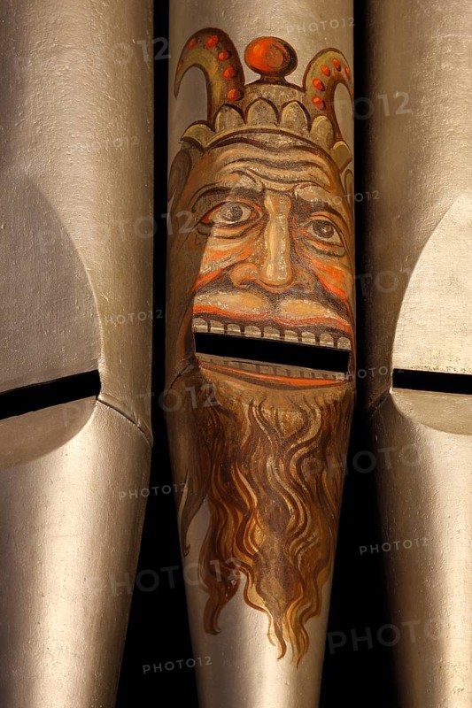 Organ pipe with devil, St., Saint, Saint
