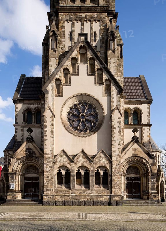 Built in 1902/1904 by Prof. Eduard Arnold, west façade, St., Sankt, Saint
