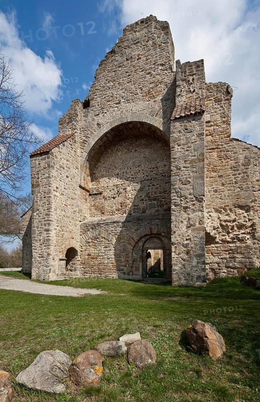 Walbeck (Aller), ruins of the former Benedictine collegiate church of St. Marien, view from the west, built between the 10th and 13th centuries, decayed in the 19th century, St., Sankt, Saint