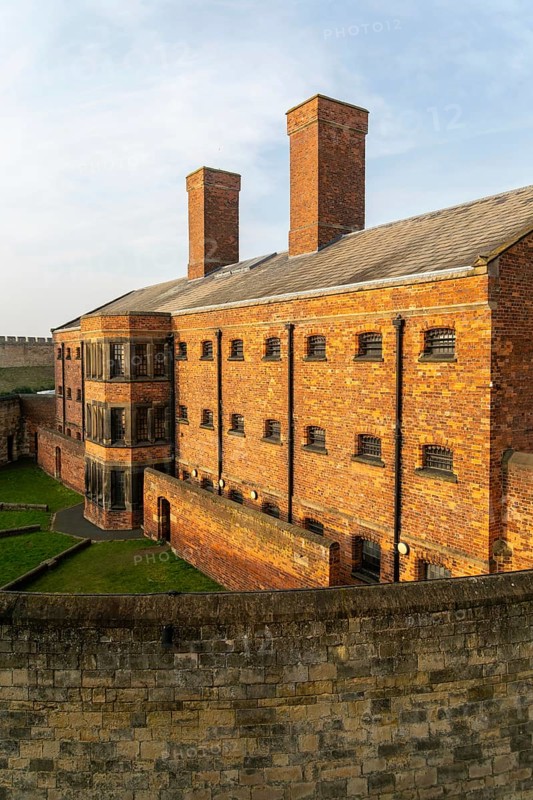 Exterior of Victorian jail museum, Lincoln Castle, city of Lincoln, Lincolnshire, England, UK
