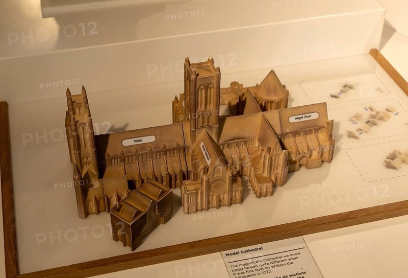 Discovery Centre inside Lincoln cathedral church, city of Lincoln, Lincolnshire, England, UK model cathedral church