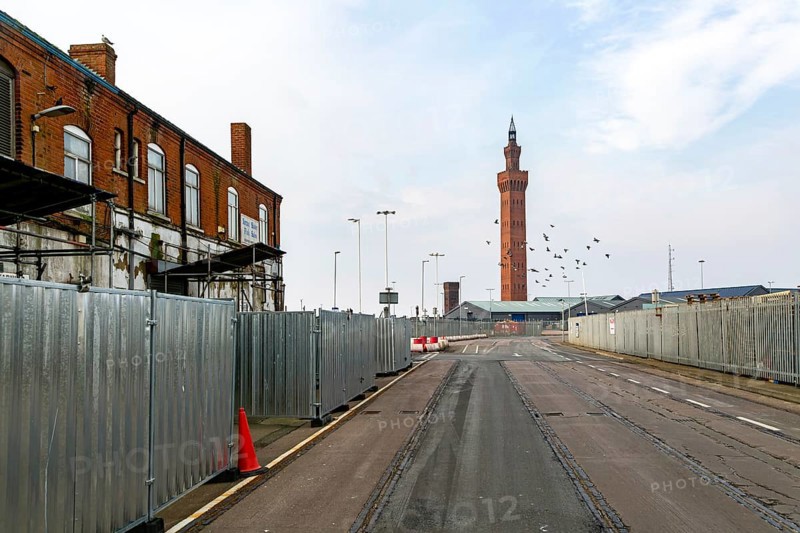 Grimsby Dock Tower 1852, hydraulic accumulator tower designer James William Wild, Grimsby, Lincolnshire, England, UK