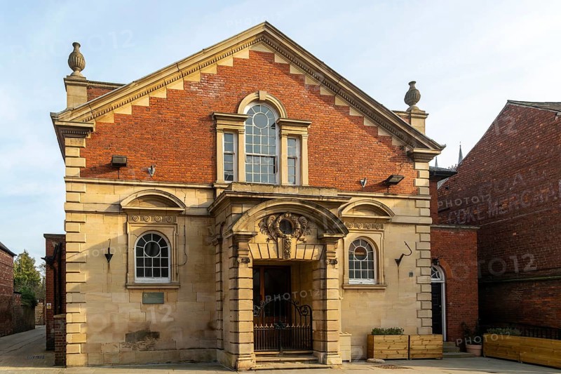 Georgian architecture of the County Assembly Rooms building 1744, Uphill area of city of Lincoln, Lincolnshire, England, UK