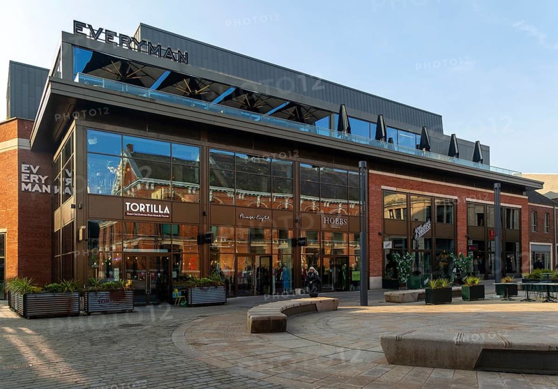Everyman Cinema and shops Cornhill Quarter shopping area in city centre, Lincoln, Lincolnshire, England, UK