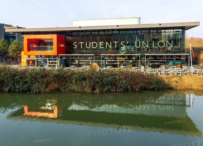 Students' Union building, Brayford campus, University of Lincoln, city of Lincoln, Lincolnshire, England, UK
