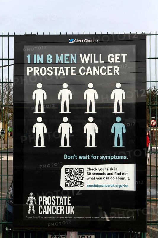 Prostate Cancer UK public awareness advertising poster, Clear Channel, UK