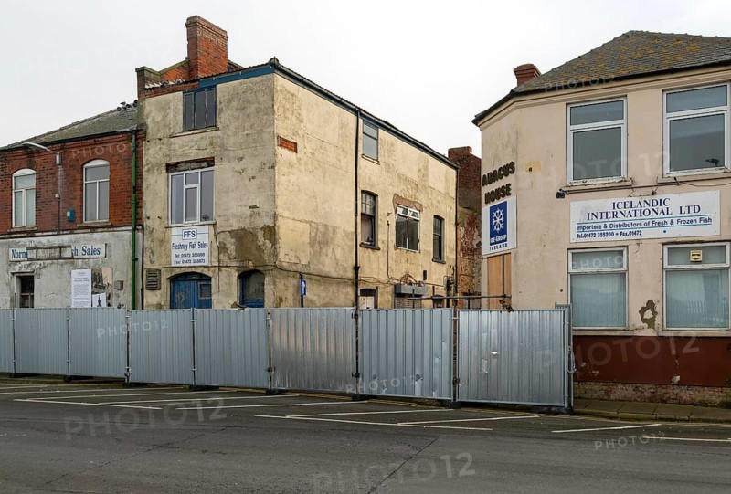 Derelict empty disused property in Grimsby docks, an area known locally as the Kasbah, north east Lincolnshire, England, UK