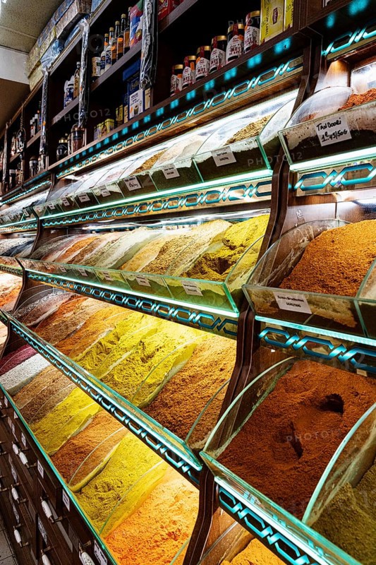 Oriental spice trade in Noailles, Marseille, France, Europe