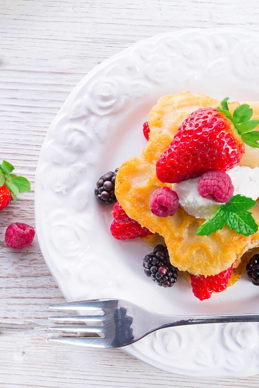 Pancake. Crepes With Berries