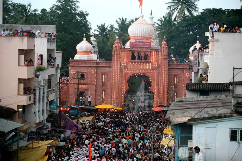 Decorated gate for royal processions of immersion of lord Ganesh organized by Shrimant Raja Saheb Vijaysingh Rao Patwardhan