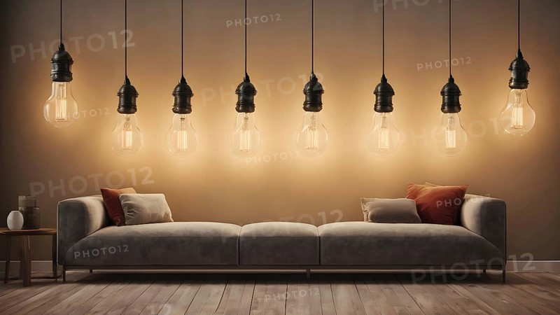 AI generated light bulb image. Ideas design concept with light bulb