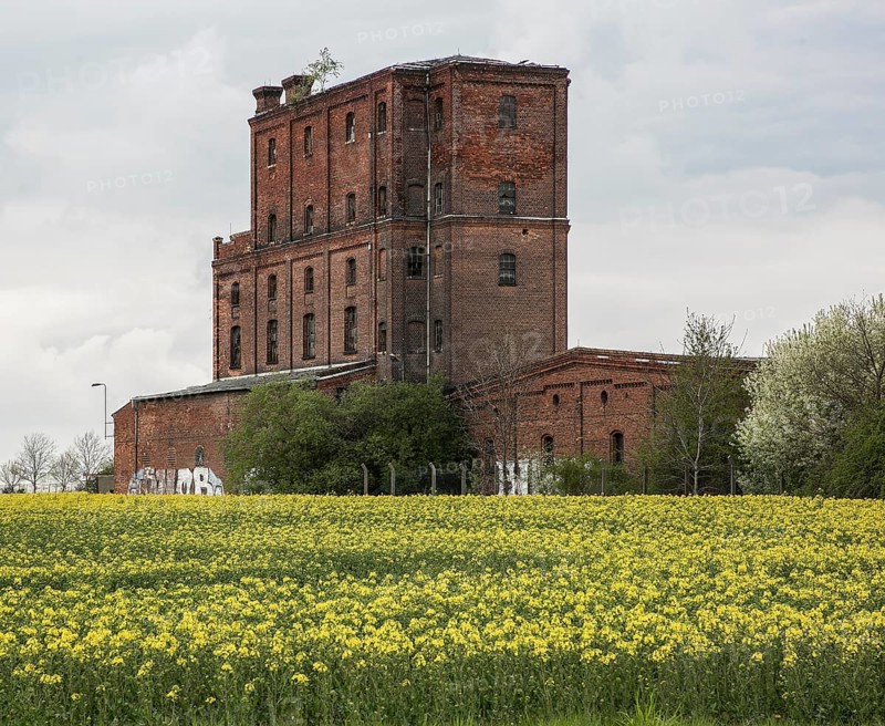 Krostitz Krs Nordsachsen Bildnr1865 decommissioned part of the brewery - barley building 2 right in front of the barn building